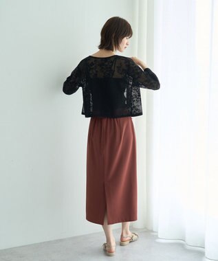 YECCA VECCA ポケットデザインナロースカート Terracotta