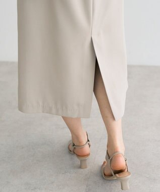 YECCA VECCA ポケットデザインナロースカート Light Beige