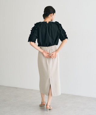 YECCA VECCA ポケットデザインナロースカート Light Beige