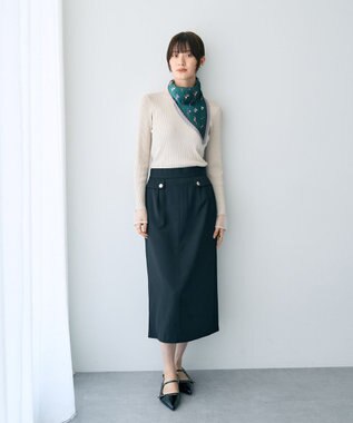 YECCA VECCA ポケットデザインナロースカート Black