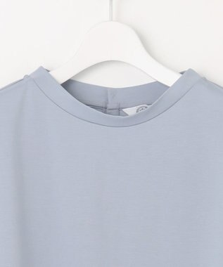 J.PRESS LADIES S 【洗える・抗菌防臭・接触冷感・吸水速乾】ドライポンチ モックネック カットソー サックス系