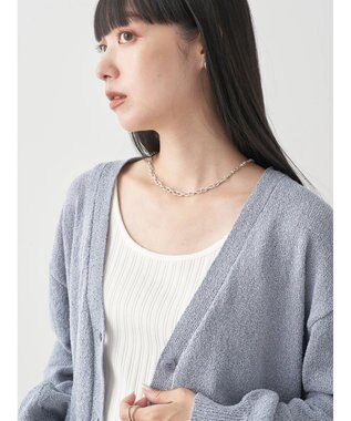 earth music&ecology ブークレＶネックカーディガン Blue