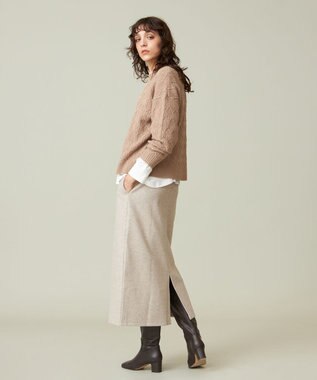 J.PRESS YORK STREET 【WOMEN】ショート ケーブルニット ベージュ系