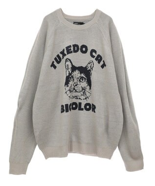 CRAFT STANDARD BOUTIQUE 【ユニセックス】アニマルジャガードニット Gray