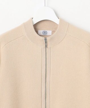 J.PRESS LADIES L CAT ジップアップ ブルゾン ニット ベージュ系
