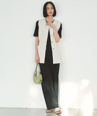 UNFILO テレコ ハーフスリーブTシャツ ブラック