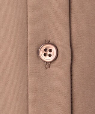 ICB 【洗える】 ルゼブフィブリルサテン シャツワンピース レディッシュブラウン系