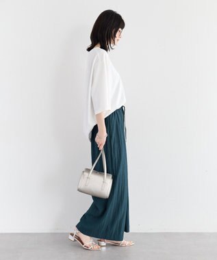 YECCA VECCA 【UVカット/遮熱/接触冷感】COOLタックワイドパンツ Blue Green