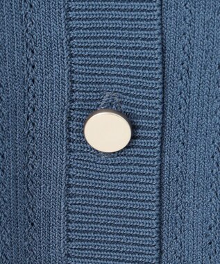 ANY SIS L 【洗える】レーシーディテール カーディガン ダークブルー