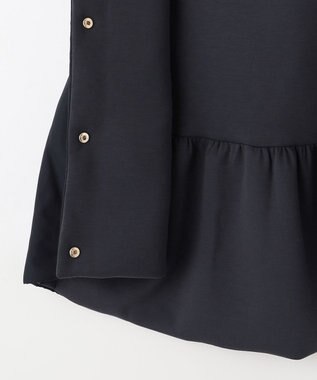 ANY SIS S 【2WAY】フェミニンペプラムパデット ベスト ネイビー×杢ネイビー