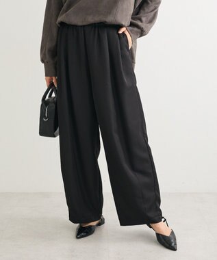 Green Parks ・ＥＬＥＮＣＡＲＥ　ＤＵＥ　ツイルタックコクーンパンツ Black