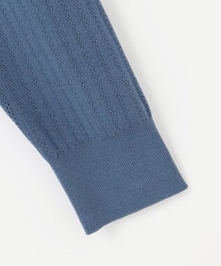 ANY SIS L 【洗える】レーシーディテール カーディガン ダークブルー