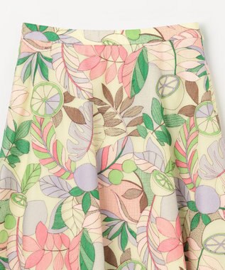 GRACE CONTINENTAL フルーツ刺繍フレアスカート イエロー