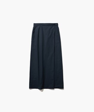 ATON COTTON BROAD | ラップスカート NAVY