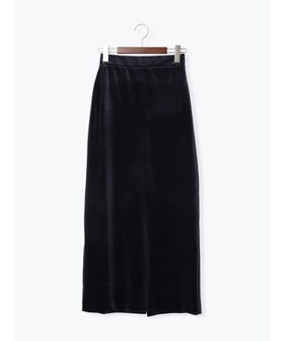 Te chichi ベロアナロースカート《2025Autumn catalog vol.2 item》 ネイビー