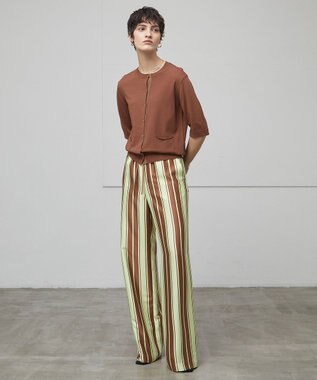 BEIGE， 【洗える】VALOIS / 半袖カーディガン Camel