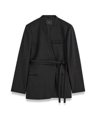 JOSEPH テーラリングクレープ　ノーカラージャケット Black