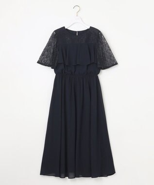 ANY SIS 【Lily Calin】ラッフルディテール ドレス ネイビー