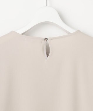 自由区 S プリーツコンビジャージ ブラウス グレージュ