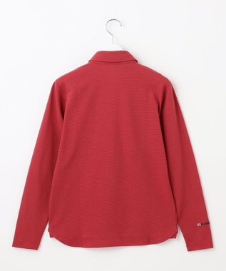 23区GOLF 【WOMEN】スクエアカノコ 長袖 ポロシャツ ワイン系