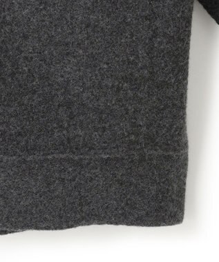 ICB ミルドウール ニットブルゾン チャコール系