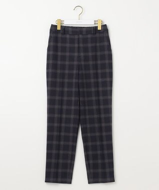 ANY SIS S 【大人百花掲載 ヨンアさん着用】シリーズ累計7万本突破！サーモ2WAYストレッチ テーパードパンツ ネイビーウインドペンチェック