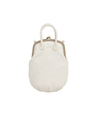 genten ミネルヴァキッコ 口金ショルダーバッグ アイボリー