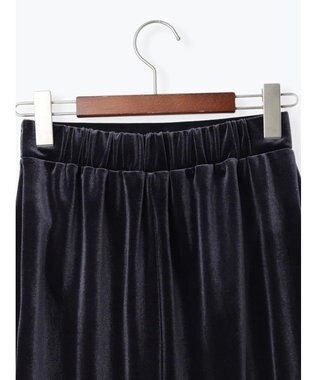 Te chichi ベロアナロースカート《2025Autumn catalog vol.2 item》 ネイビー