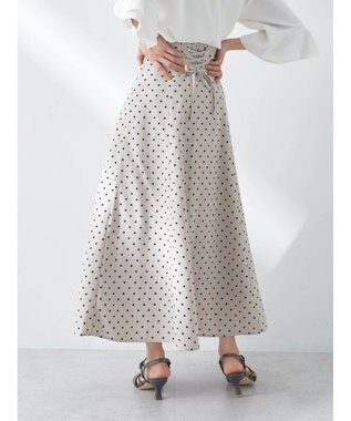 earth music&ecology バックレースアップスカート Dot