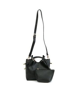 UNBILLION カシュカシュ cachecache / ポーチ付きノットハンドル2wayシボトート ブラック