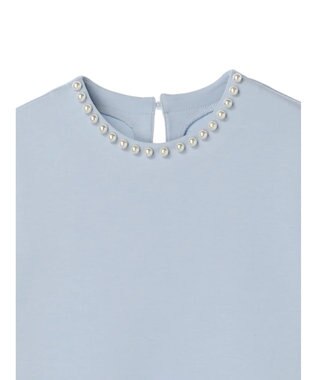 Green Parks パール付ポンチカットプルオーバー Sax