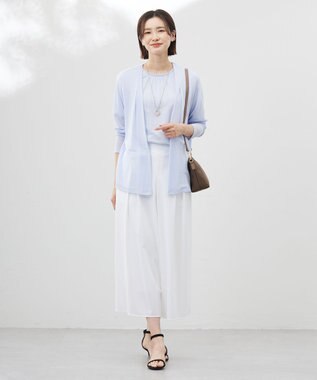 J.PRESS LADIES S 【洗える】ミラノ風天竺シアー カットソー ライトサックス系