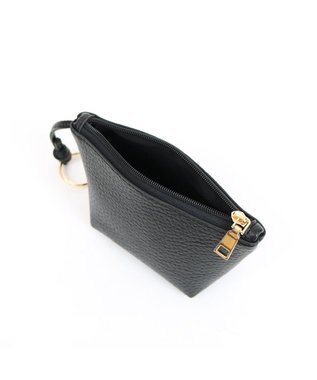 UNBILLION カシュカシュ cachecache / ポーチ付きノットハンドル2wayシボトート ブラック