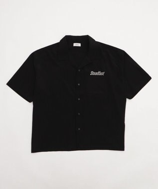 WEGO 【ユニセックス着用ITEM/MLサイズ展開】オープンカラーグラフィックシャツ（SS） ブラック