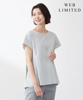 J.PRESS LADIES L 【WEB限定・吸水速乾】OUKAプレーティング カットソー ライトグリーン系