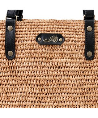 IBIZA ラフィア　セミショルダーバッグ 濃茶