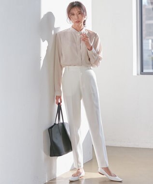 23区 【CLASSY.12月号掲載】TRストレッチギャバ テーパード パンツ アイボリー