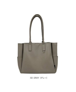 ROOTOTE 3661【きちんと感と頼れる収納力】LT.A4アーキャトルワイド.オブロング-A 02：グレー