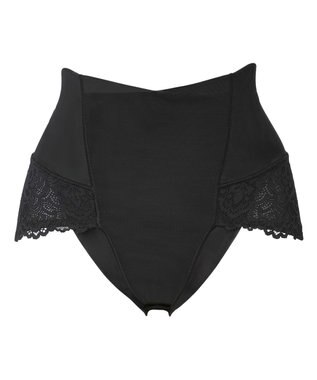 BRADELIS New York 【カヤビューティーラボ】レーシーハイウエストショーツ25 深め ハイウエスト お腹すっきり 補正 補整下着 ブラック