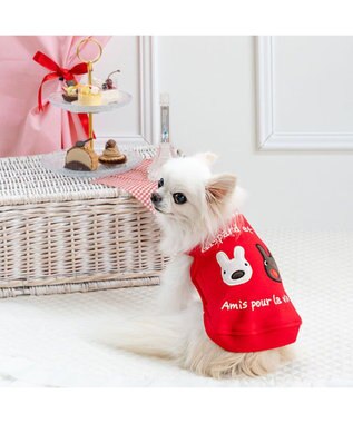 PET PARADISE リサとガスパール 脇開き ベスト 《レッド》 小型犬 レッド