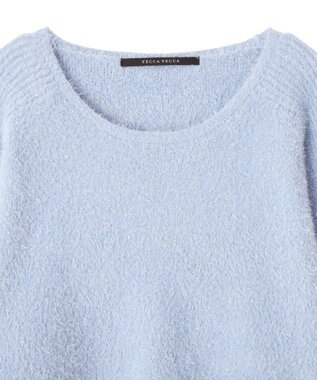YECCA VECCA ラメシャギードルマンニット Light Blue