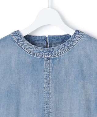 J.PRESS YORK STREET 【WOMEN】ライトダンガリー ツイストスリーブワンピ－ス ダルブルー系