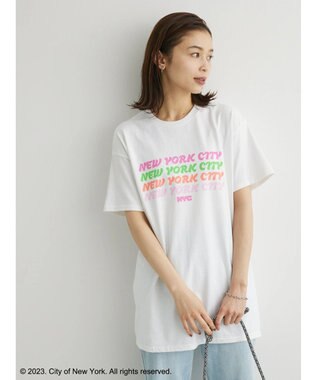 Green Parks ＮＹＣ　ロゴプリントＴシャツ Off White