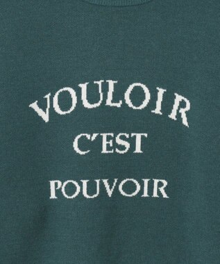 ANY L しあわせタッチメッセージニット グリーン