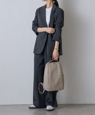 russet ＜背面メッシュ仕様＞レザーリュックサック(CE-1373) GrayBeige