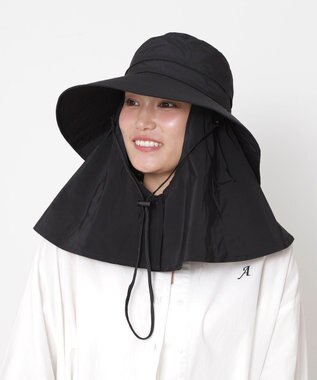 MOONBAT 【遮光100％/UVカット100％】フワクール (Fuwacool)  日差しを完全遮断サファリハット　遮光100　UV100 ブラック