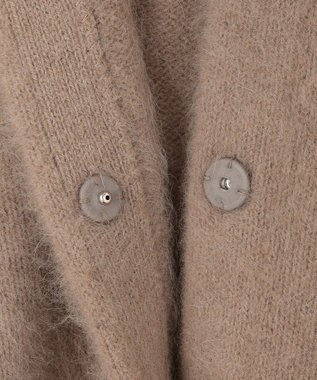 自由区 フォックスウール カーディガン ダークベージュ