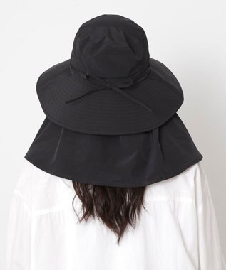 MOONBAT 【遮光100％/UVカット100％】フワクール (Fuwacool)  日差しを完全遮断サファリハット　遮光100　UV100 ブラック