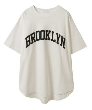 AMERICAN HOLIC BROOKLYN カレッジロゴBIGTシャツ Off White