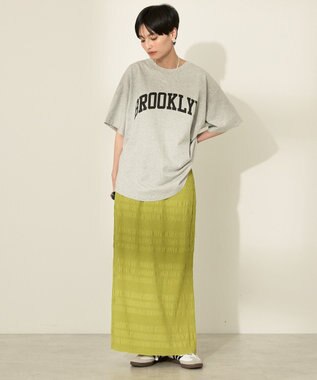 AMERICAN HOLIC BROOKLYN カレッジロゴBIGTシャツ Gray Mixture